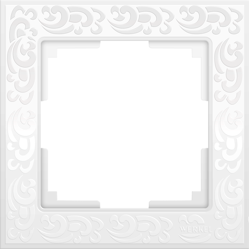 W0012301/ Рамка на 1 пост Flock (белый) W0012301