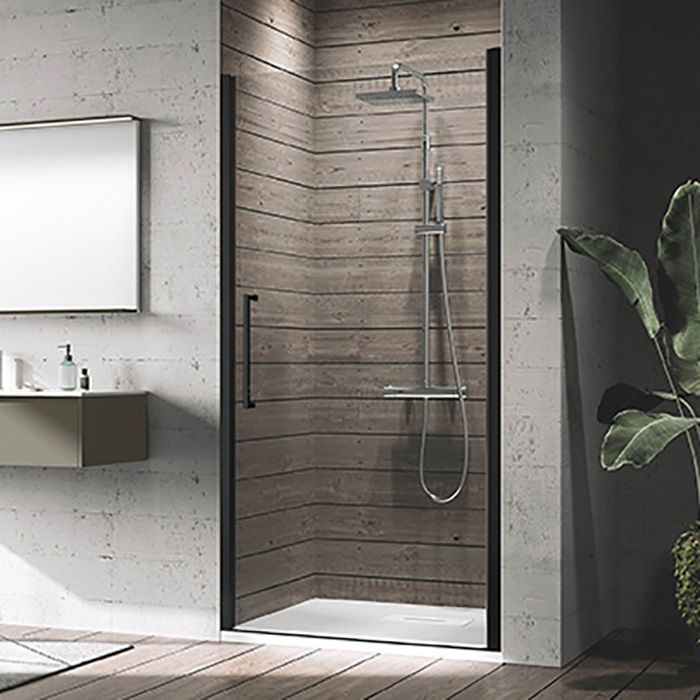 Душевая дверь Novellini Young 1B 97-101х200 см распашная черный Y21B97-1H