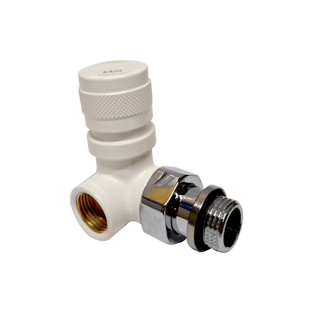 Вентиль на подачу вертикальный SR Rubinetterie Tondera 1/2 ручной левый белый 0617-1500VC0A