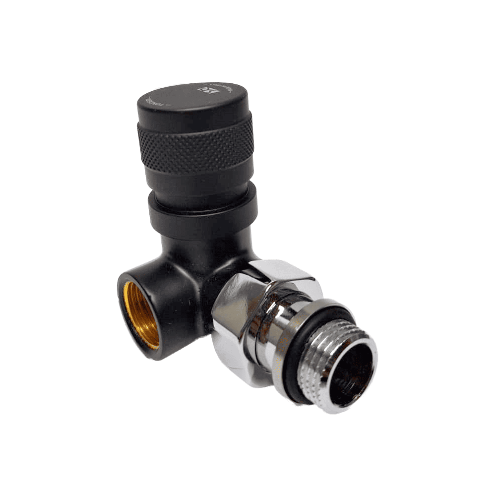 Вентиль на подачу вертикальный SR Rubinetterie Tondera 1/2 ручной левый черный матовый 0617-1500VC0S