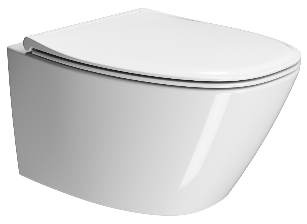 Унитаз подвесной безободковый GSI Modo+ Swirlflush 540x370 мм белый глянцевый 8415FR411