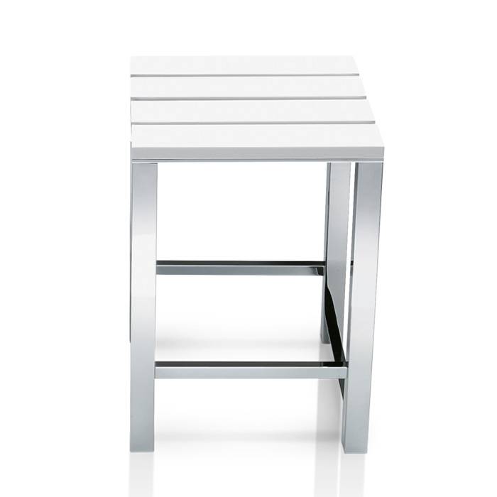 Табурет напольный Decor Walther DW 68 дерево 30x30x42.5 см хром/белый 0503604