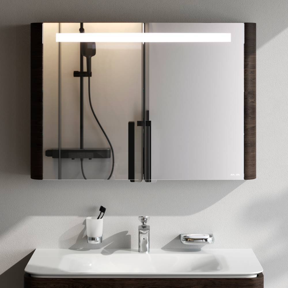 Зеркальный шкаф с подсветкой AM.PM Inspire V2.0 100 см табачный дуб M30MCX1001TF