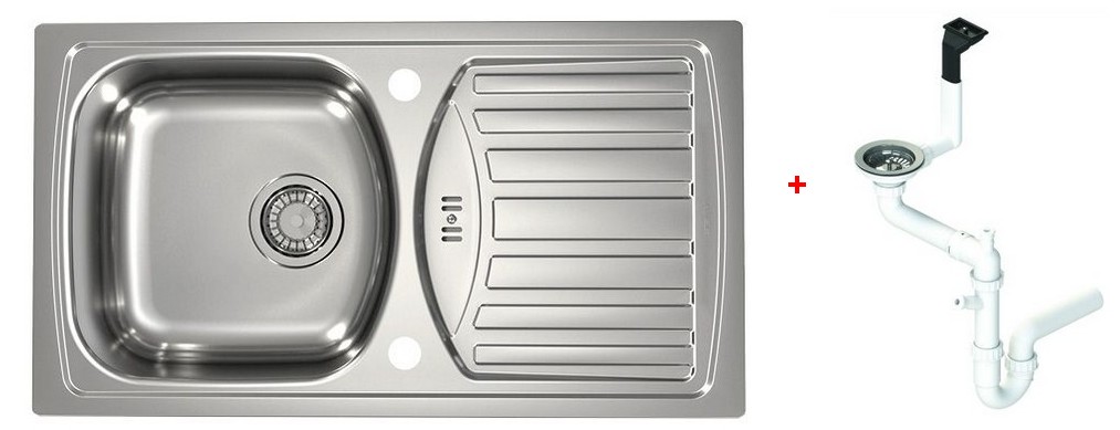 Мойка кухонная Alveus Basic 150 780х435х150 мм с сифоном 1136532