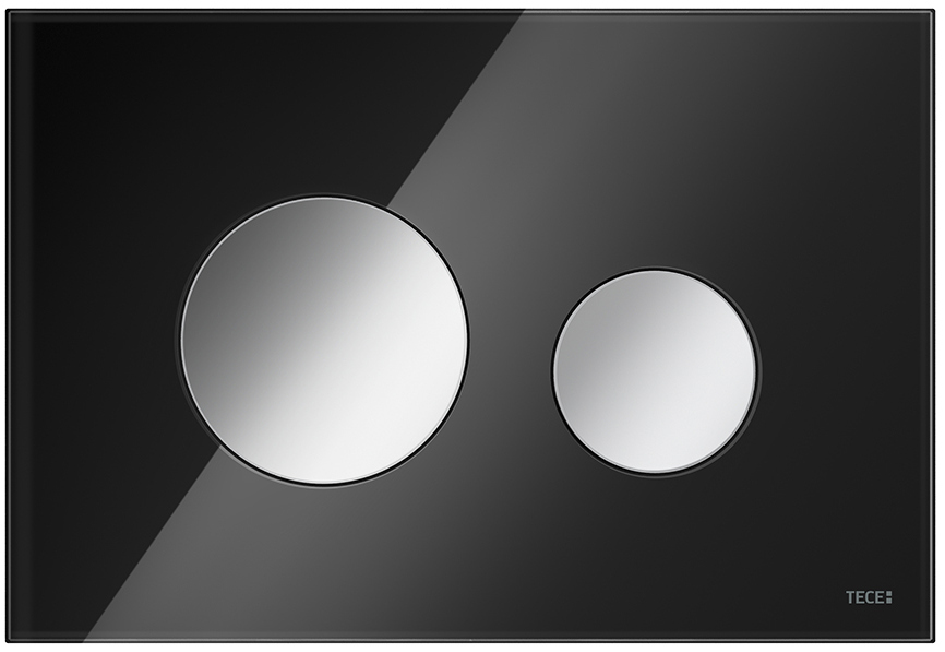 Панель смыва для унитаза TECE TECEloop стекло черное клавиши хром глянцевый 9240656