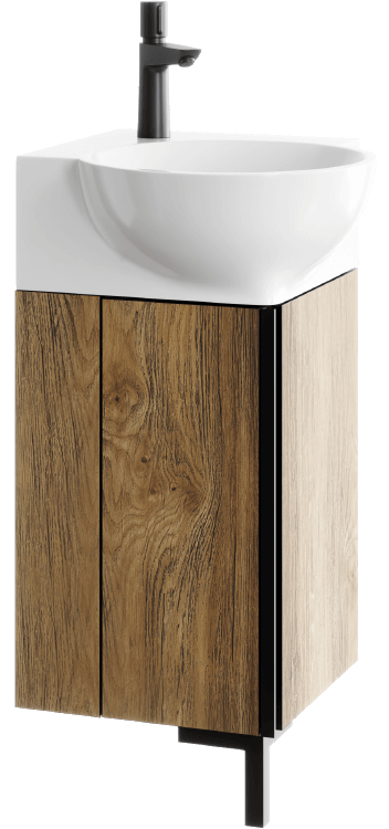 Тумба под умывальник Aqwella Porto угловая 365х840х365 мм дуб балтийский POR0104DB