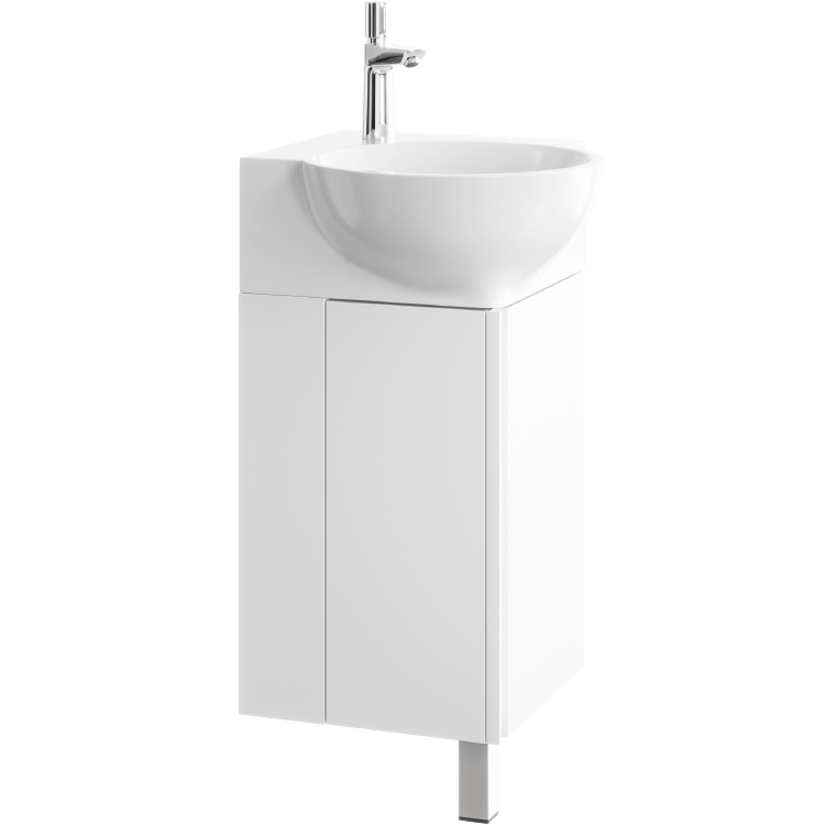 Тумба под умывальник Aqwella Porto угловая 365х840х365 мм белый/белый POR0104WW