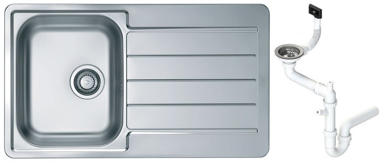 Мойка кухонная Alveus Line 20 860х500х160 мм оборачиваемая с сифоном 1065560