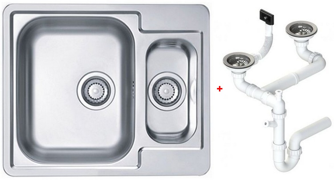 Мойка кухонная Alveus Line 50 615х500х160 мм оборачиваемая с сифоном 1065676