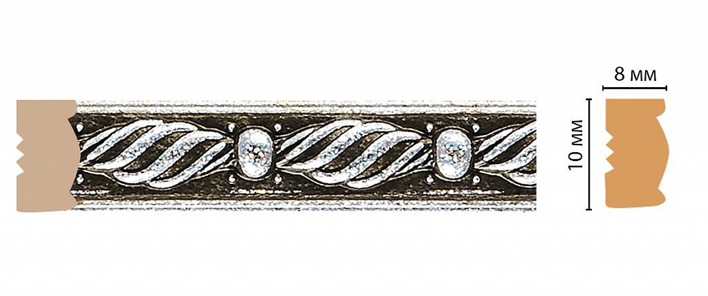 Молдинг DECOMASTER 107-29 10х8х2400 мм 107-29