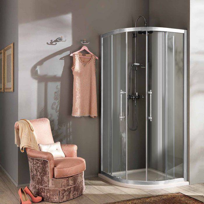 Душевое ограждение Samo VB 86.5-89.5х200 см хром прозрачное стекло B7312ULUTR