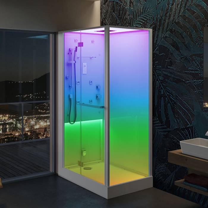 Душевая кабина с хамамом Jacuzzi Bali гидромассаж хромотерапия BAL12230120