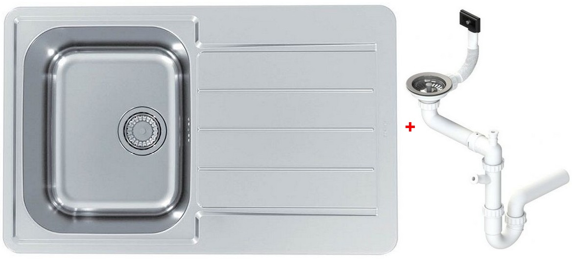 Мойка кухонная Alveus Line Max 80 790х500х190 мм с сифоном 1136608