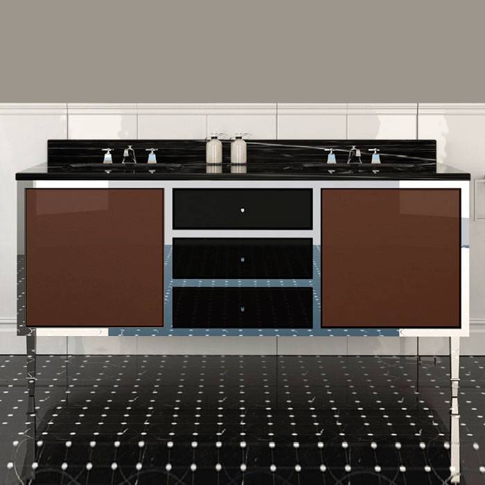 Комплект мебели напольный Devon&Devon Jazz 3 (раковина Swindon) fango/deep black ACSWINDONDS bi / A3