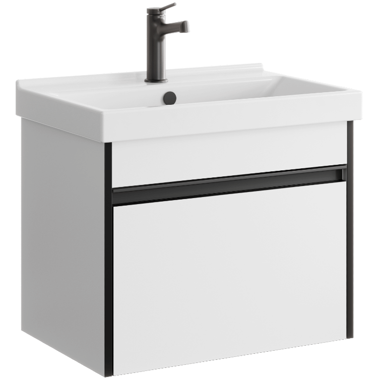 Тумба под умывальник подвесная AQweber Urban 572х460х400 мм белый URB0106W