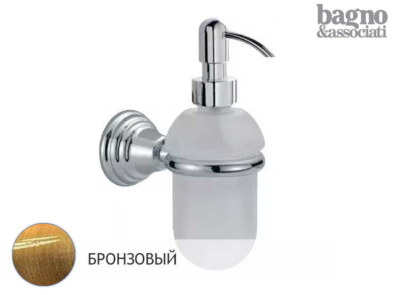 Диспенсер для жидкого мыла подвесной Migliore Casablanca сатиновое стекло бронза CA12792