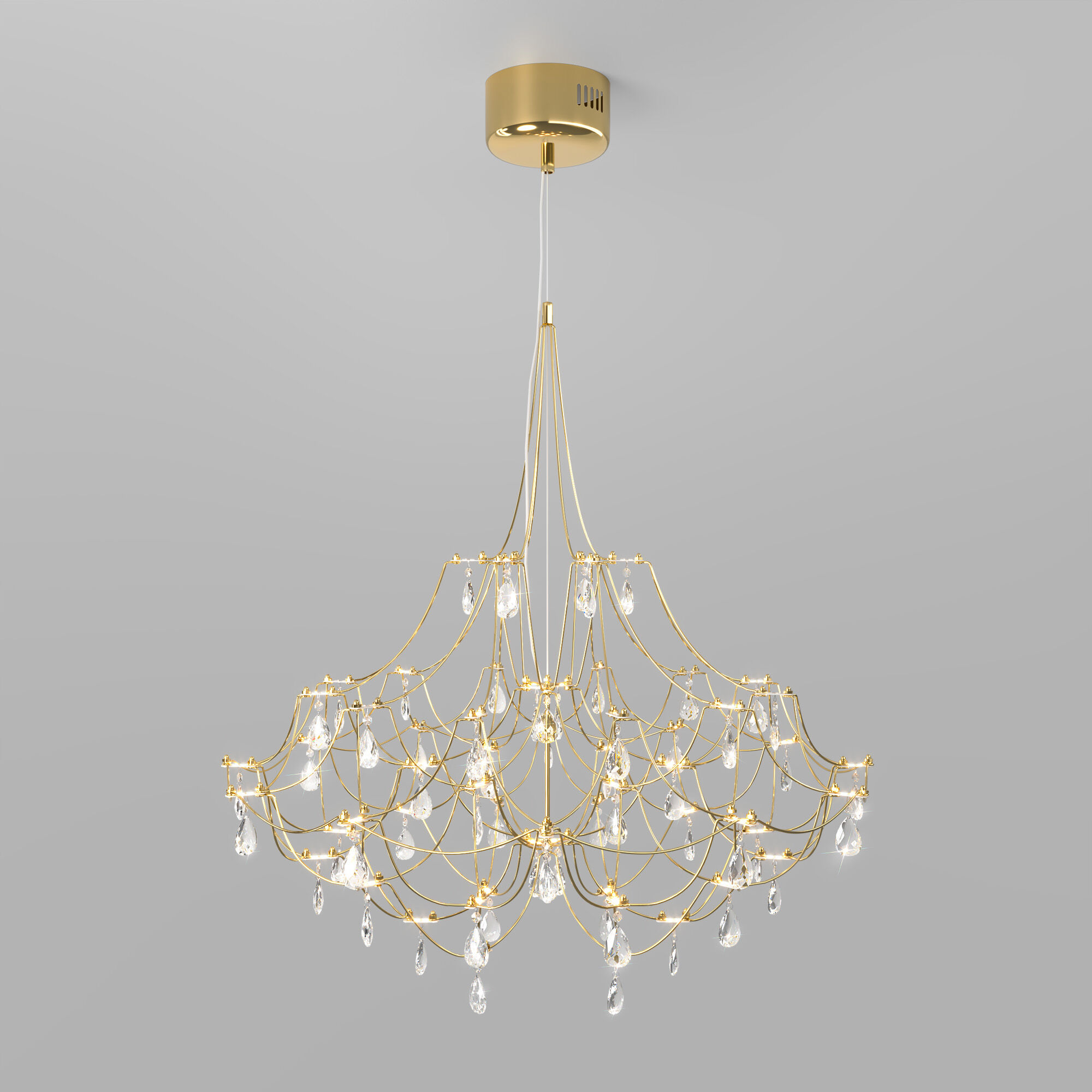 Светодиодная люстра с декором из хрусталя и с пультом дистанционного управления 90400 LED