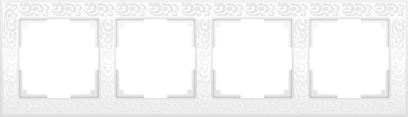 W0042301/ Рамка на 4 поста Flock (белый) W0042301