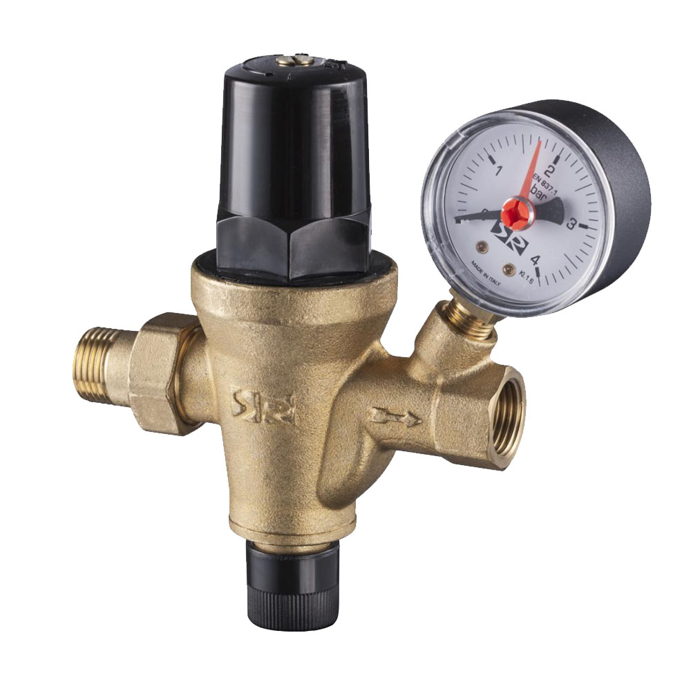 Клапан автоматической подпитки SR Rubinetterie M105 1/2 с фильтром и манометром M105-1500G000