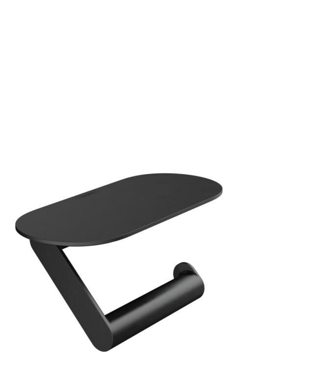 Держатель для туалетной бумаги Hansgrohe WallStoris с полкой матовый черный 27928670