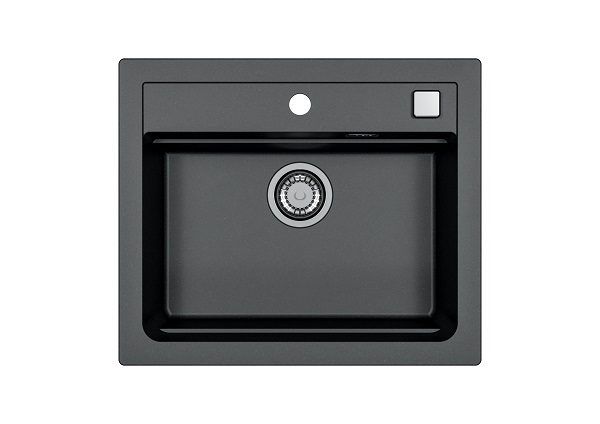 Мойка кухонная Alveus ATROX 30 Granital Carbon G91 590x500 мм с сифоном 1131996/1132823