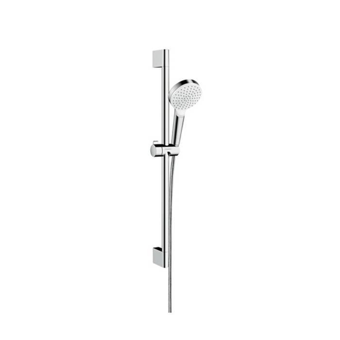 Душевой гарнитур Hansgrohe Crometta 100 Vario со штангой 65 см хром/белый 26533400