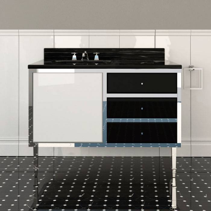 Комплект мебели напольный Devon&Devon Jazz 2 (раковина Swindon) cream/deep black ACSWINDONDS bi / A2/NM/SWINDON/DB/1