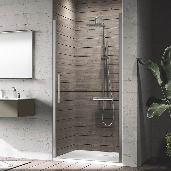 Душевая дверь Novellini Young 1B 77-81х200 см распашная хром Y21B77-1K