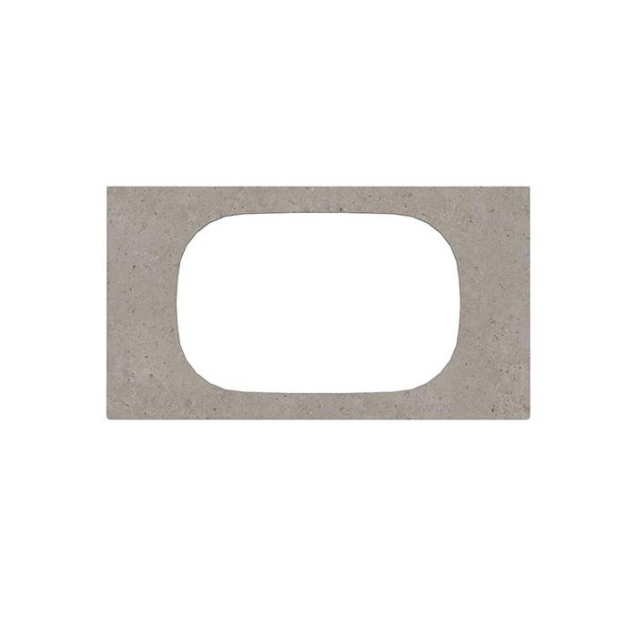 Столешница Kerama Marazzi Magica Риккарди 90 см для встраиваемых раковин без отверстия серый матовый MA.2.0.SG519920R\90