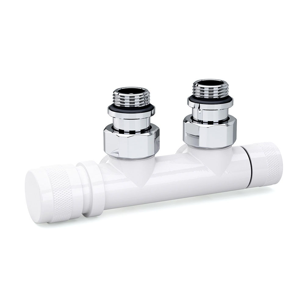 Узел нижнего подключения SR Rubinetterie Tondera угловой левый 1/2x3/4 Белый 0683-1500VCEA