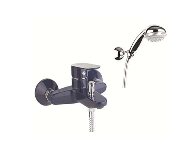 Смеситель для ванны Fiore Kevon Chic с душевым гарнитуром синий/хром 81TX8150