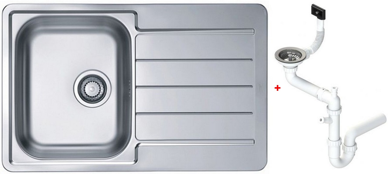 Мойка кухонная Alveus Line 80 790х500х160 мм оборачиваемая с сифоном 1066750