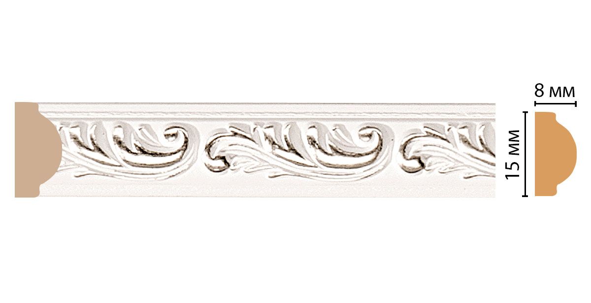Молдинг DecoMaster 130-60 15х8х2400 мм 130-60