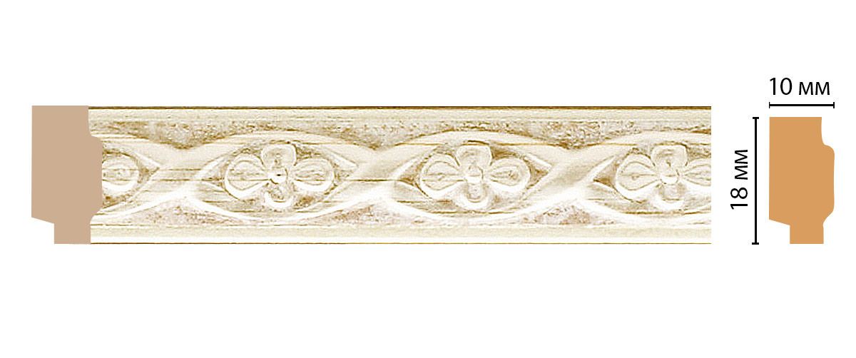 Молдинг DECOMASTER 158-937 ДМ полистирол 18х10х2400 мм 158-937 ДМ