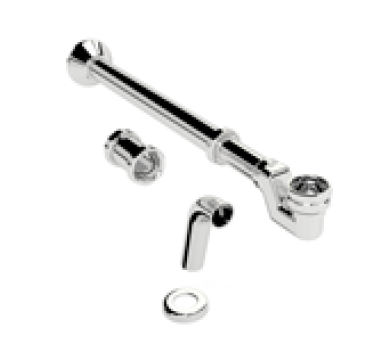 Сифон для ванны Devon&Devon с удлинителем и патрубком выпуска в пол хром AS06251DE3CR