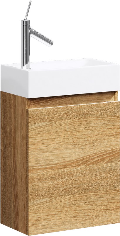 Тумба под умывальник подвесная Aqwella Леон-МР 400х600х220 мм дуб сонома Ln-MP.01.04/DS
