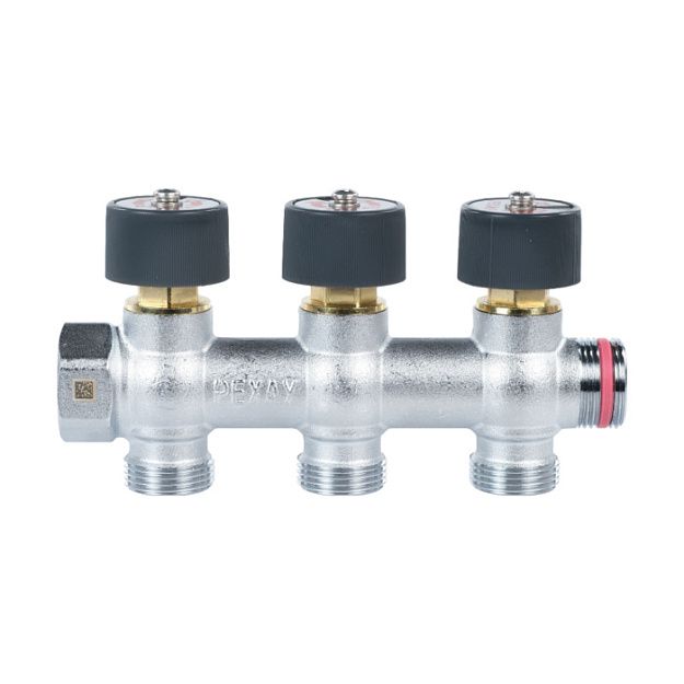 Коллектор распределительный REHAU G1 3 отвода G3/4 EK 11316453001