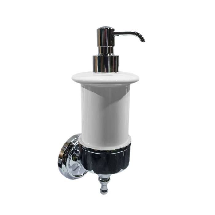 Дозатор для жидкого мыла подвесной Tivoli World Bristol 108 керамический белый хром TWBR108cr