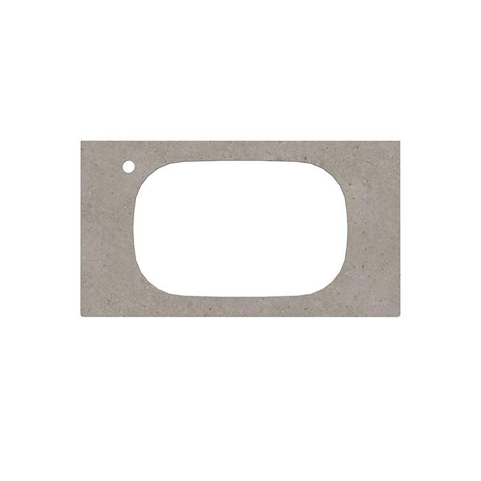 Столешница Kerama Marazzi Magica Риккарди 90 см для встраиваемых раковин 1 отверстие серый матовый MA.2.1.SG519920R\90