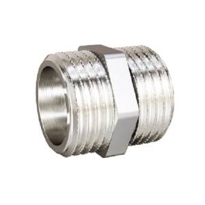 Ниппель резьбовой LD DN25 1 НР-НР латунь никелированная LD.67.501.25