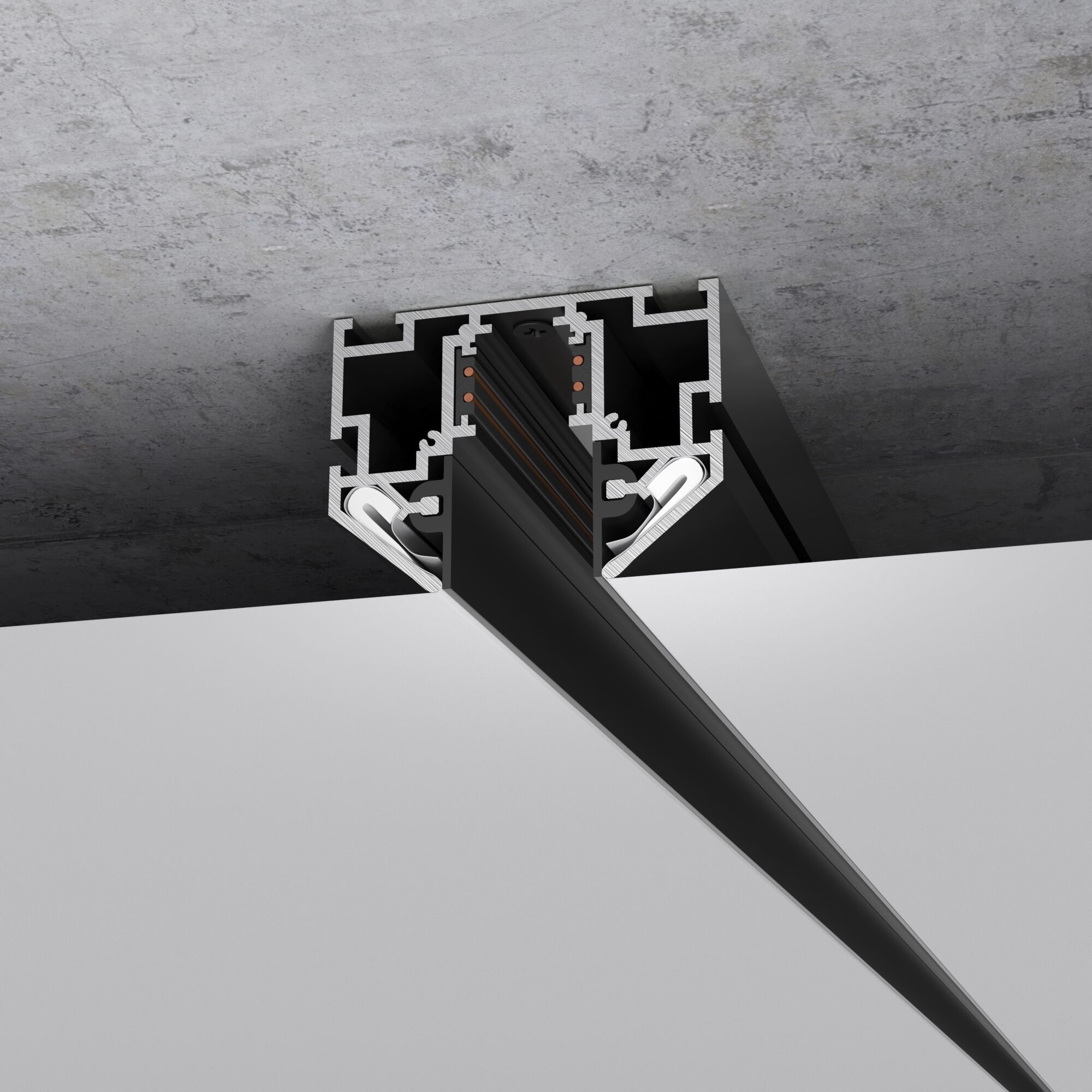 Slim Magnetic Шинопровод в натяжной потолок с декоративными вставками черный (3м) 85242/00 85242/00