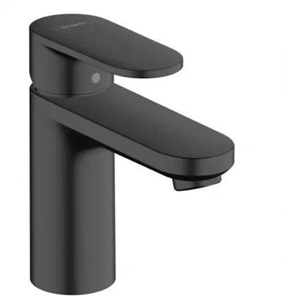 Смеситель для раковины Hansgrohe Vernis Blend 100 однорычажный без сливного гарнитура матовый черный 71580670