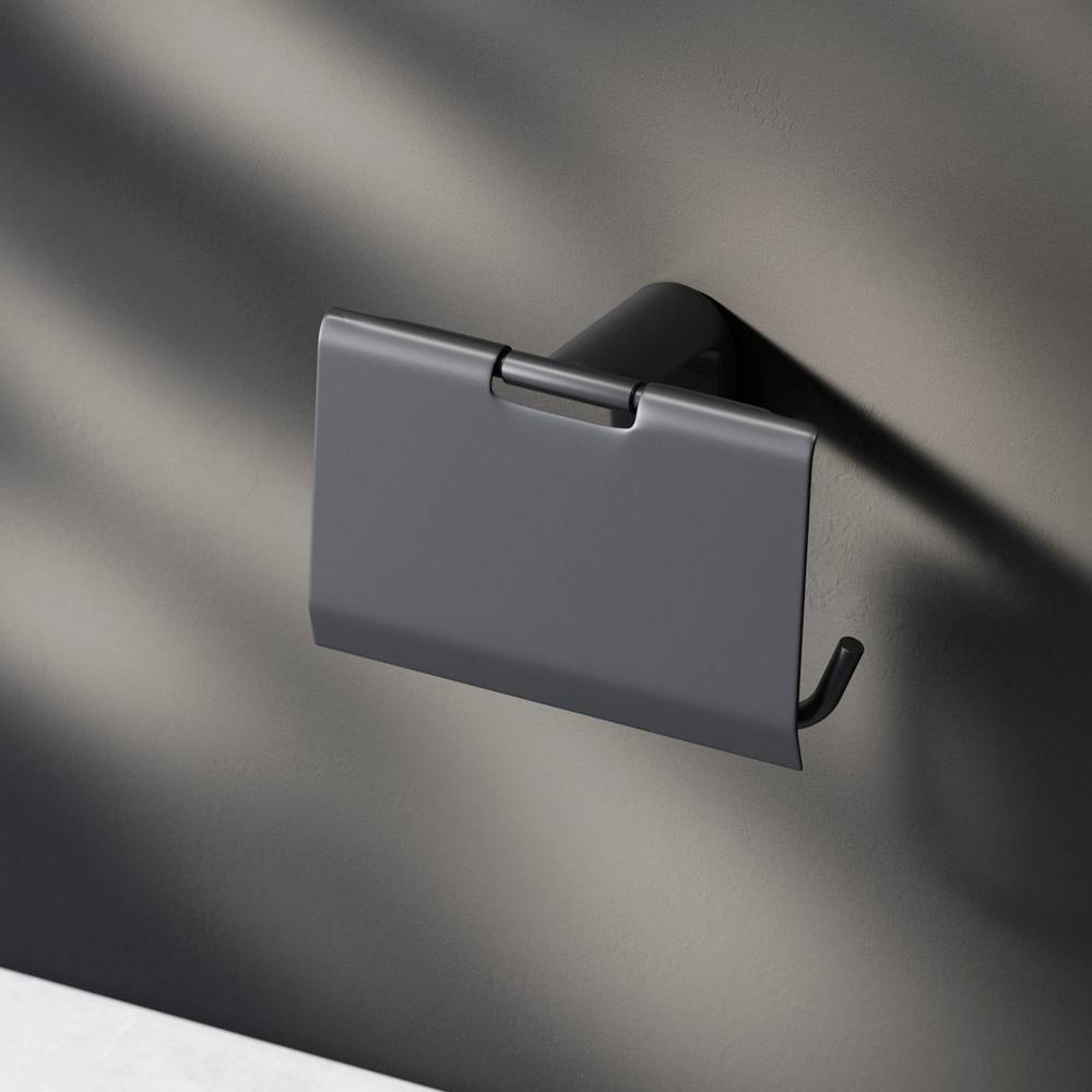 Держатель для туалетной бумаги AM.PM Joy с крышкой черный A84341422