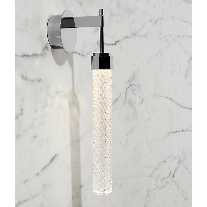 Светильник настенный Oasis Ducale Flute DOWN хром стекло rhombus 5HLDUA1DFRCR