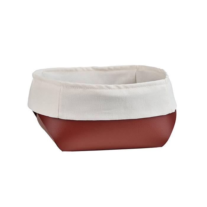 Корзина для хлеба ADJ 15x15xH7 см бордо/коньяк 0039.30/09