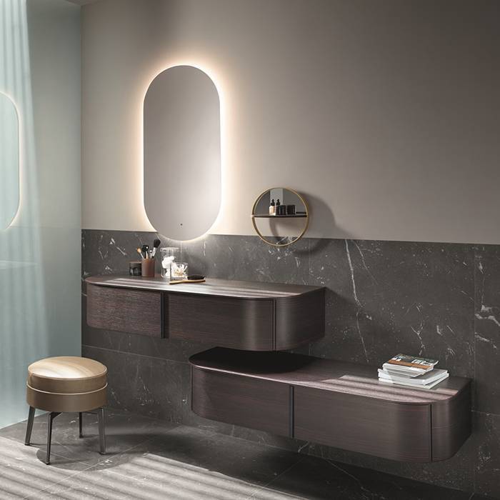 Комплект мебели Burgbad Lavo 2.0 121х49 см с зеркалом и полкой KOBW121 G0227 F5059