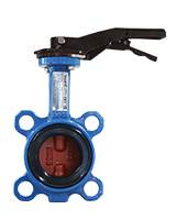 Затвор дисковый поворотный Tecfly VPI4448 DN150 PN16 межфланцевый с рукояткой VPI4448-02EP0150