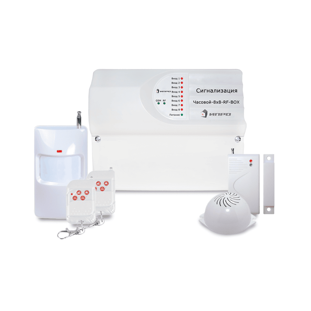 Комплект сигнализации РусНИТ 8x8 RF BOX Профи