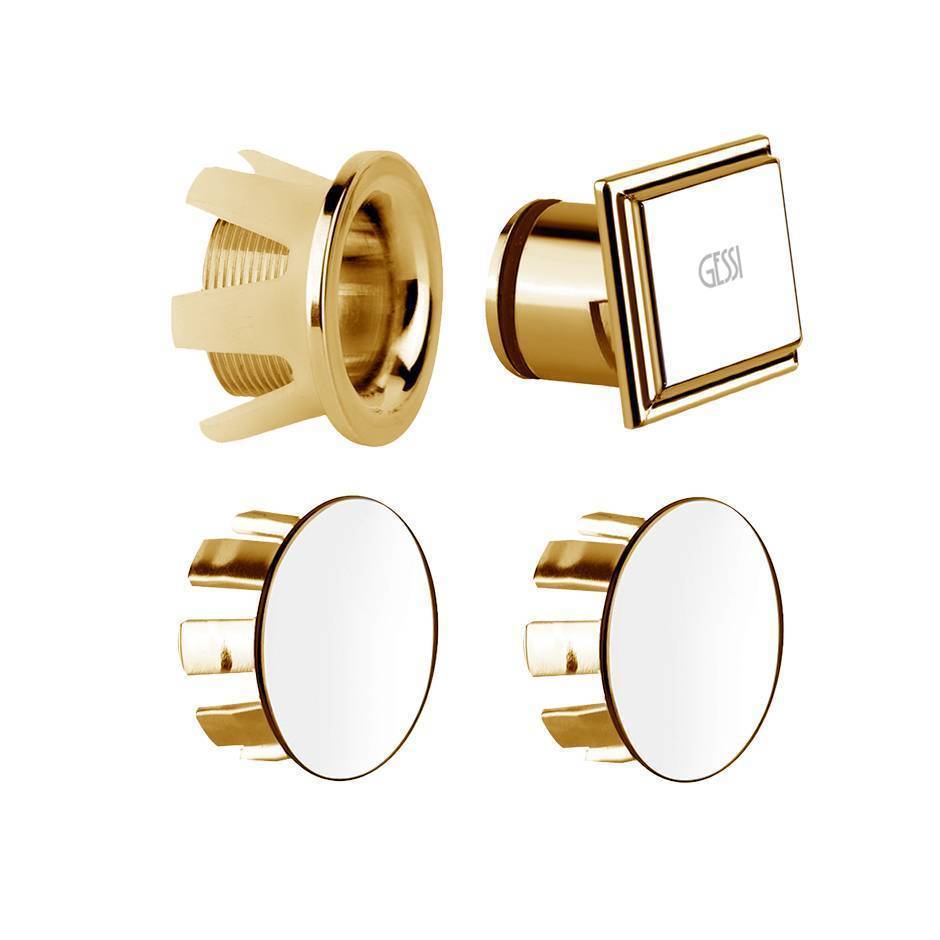 Комплект пробок Gessi Eleganza для перелива и боковых отверстий раковины Gold CCP 46765#080