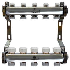 Коллекторный блок Gekon 1x3/4 EK 5 выходов с расходомерами GK 75105
